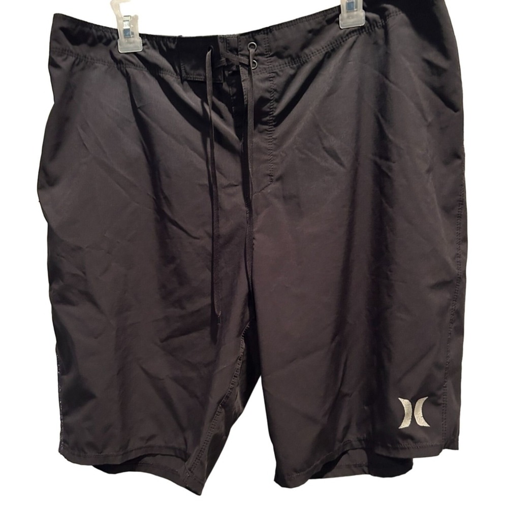 Hurley Phantom Board Shorts 34‎ Men's Black Galaxy Side Stripe Swim Trunks